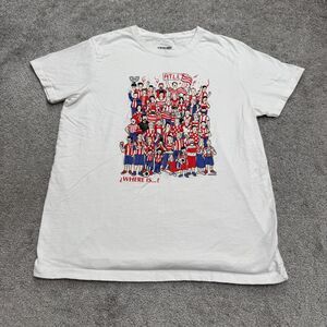 Friking 301A Athletic Madric Where Is Waldo Style T-Shirt Medium White Crew Tee